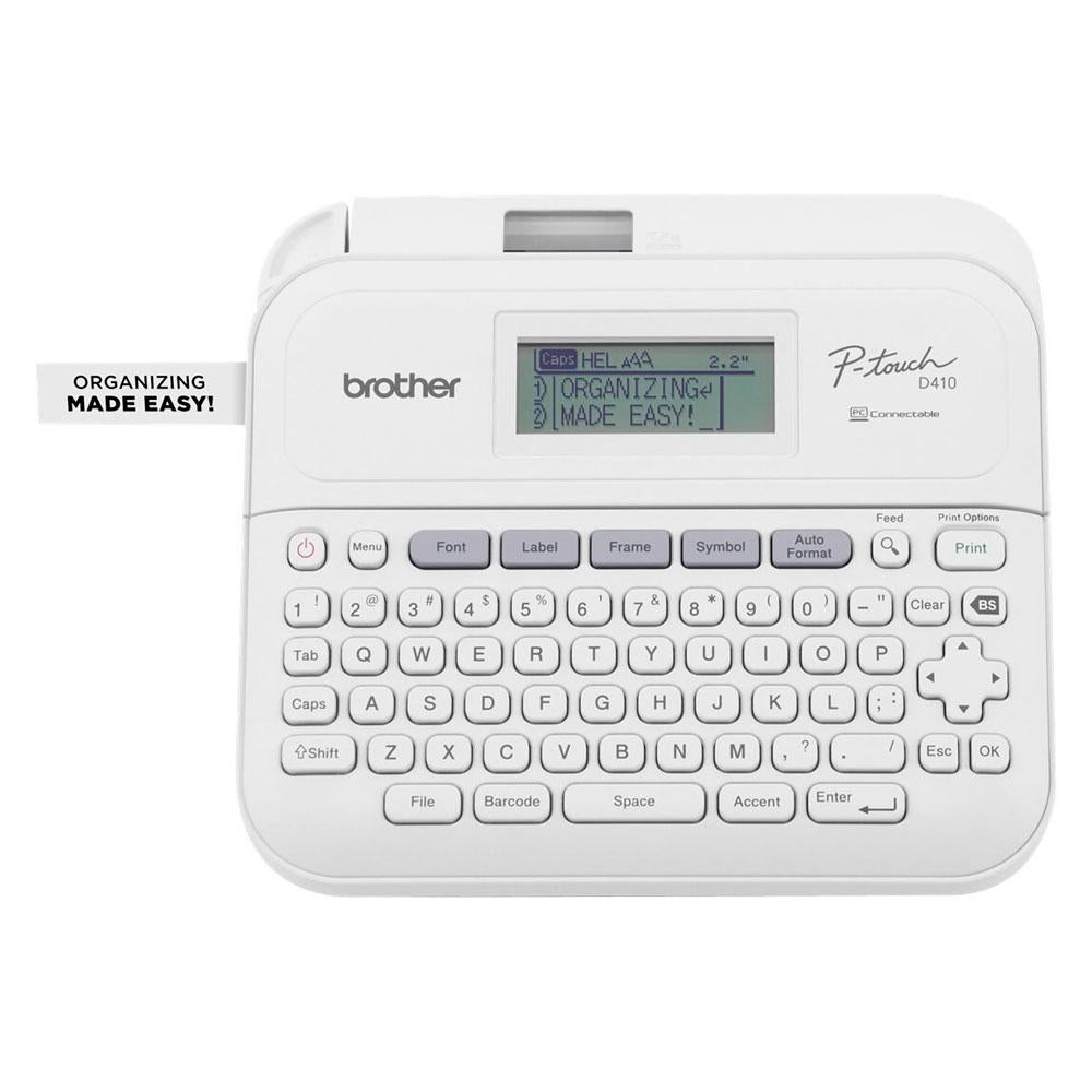 Rotuladora Brother PT-D410, Electrónica de sobremesa con teclado y conexión a PC