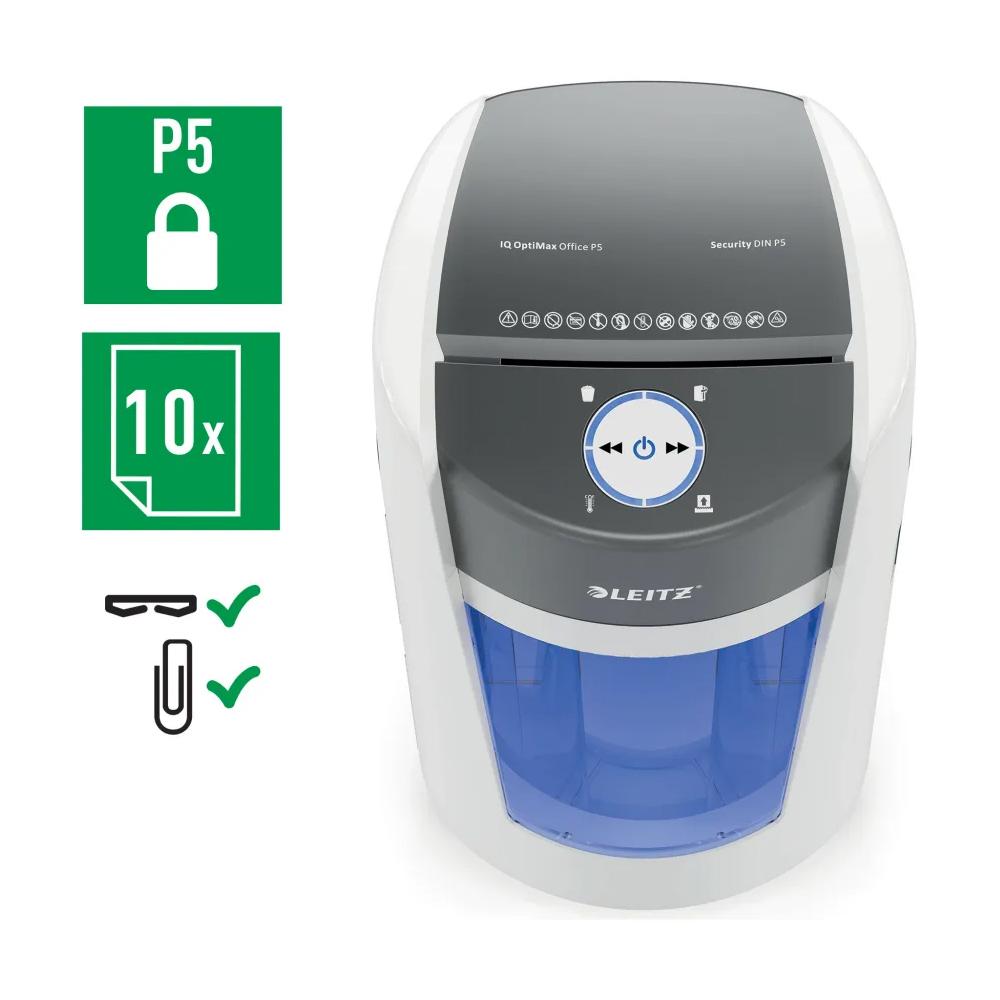 Trituradora de papel 35 litros corte tipo Microcorte Optimax Office P5